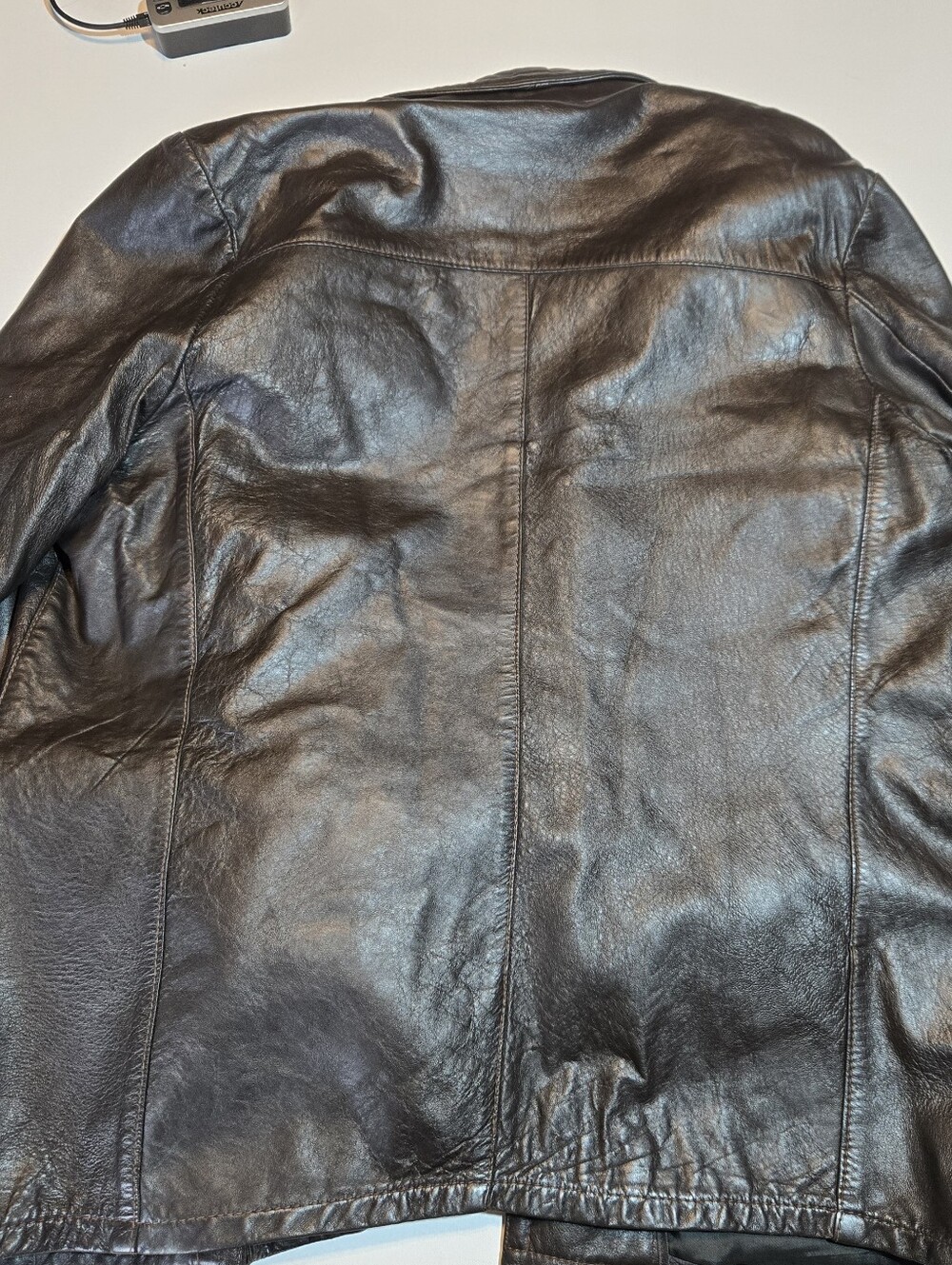 70s Kurland Star Sportswear Cabretta Leather Jacket Car Coat Pile Lined XL - Picture 6 of 8